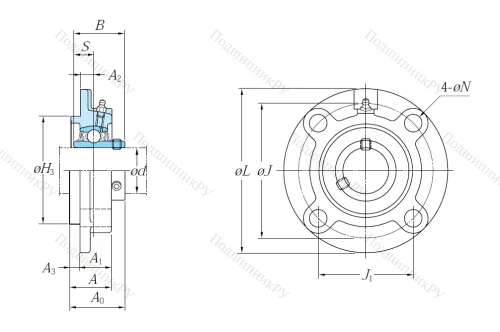 Подшипниковый узел UCFC 205 J в Ставрополе
