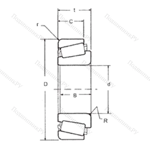 Подшипник роликовый радиально-упорный JLM 104949/JLM 704910