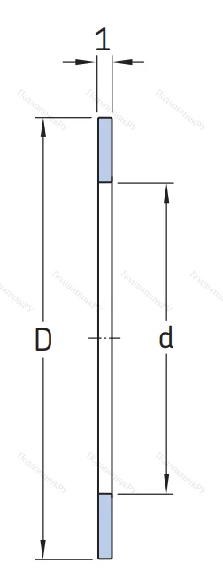 Игольчатый подшипник упорное кольцо AS 110145