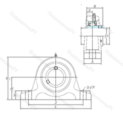 Подшипниковый узел шариковый радиальный UCIP 210-31