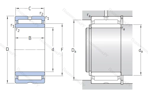 Игольчатый подшипник NA 4903 2RS