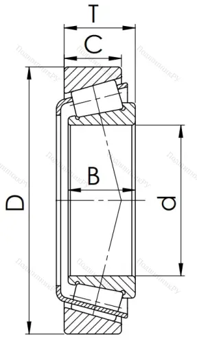 Конический роликовый подшипник 6-2007124 А (СПЗ-9)