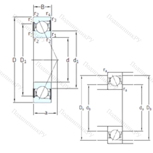 Подшипник шариковый радиально-упорный SS 7216 ACD/HCP 4A от производителя  SKF