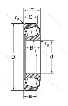 Конический роликовый подшипник 7518 (32218)