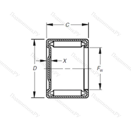Подшипник игольчатый радиальный M-10121
