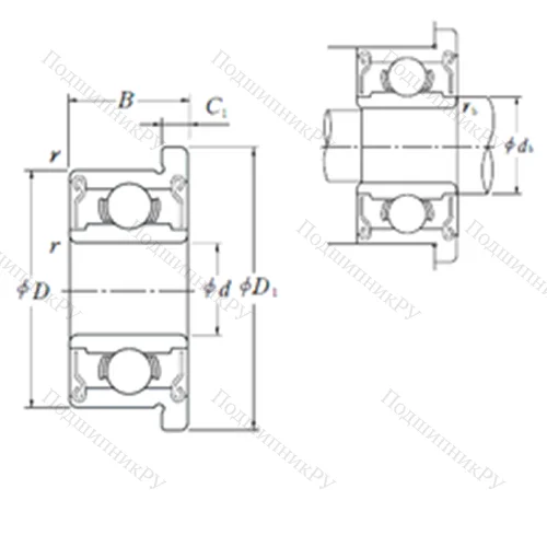 Подшипник шариковый радиальный F 683ZZ