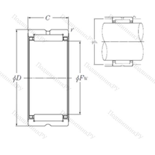 Подшипник игольчатый радиальный MR 8811240