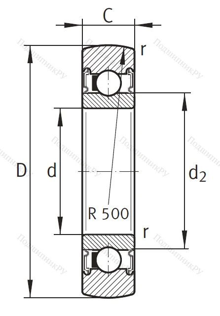 Подшипник LR 205 2RSR