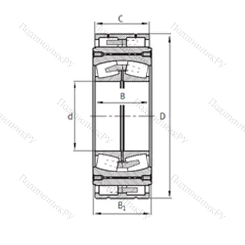 Подшипник роликовый радиальный самоцентрирующийся Z-562657.04.DRGL