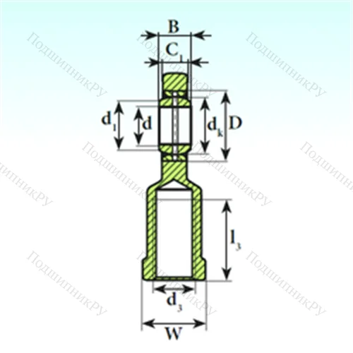 Подшипник скольжения сферический SI 40 ES 2RS от производителя  ISB