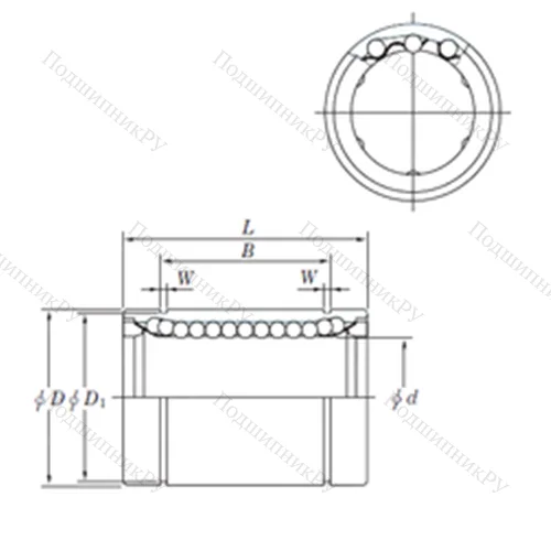 Подшипник шариковый линейный SESDM 13 от производителя  KOYO
