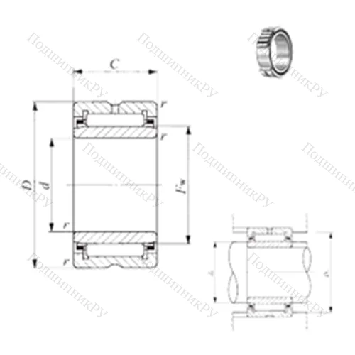 Подшипник игольчатый радиальный NA 49/28