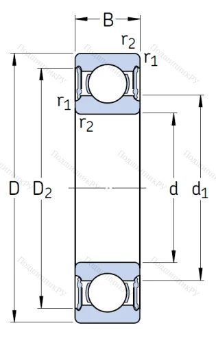 Однорядный шариковый подшипник W 61804 2RS 1 в Ставрополе