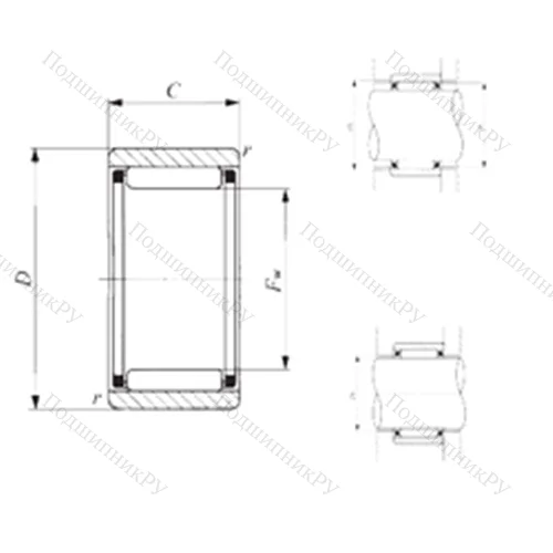 Подшипник игольчатый радиальный RNAF 142213