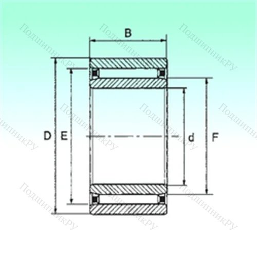 Подшипник игольчатый радиальный NAO 40x55x17