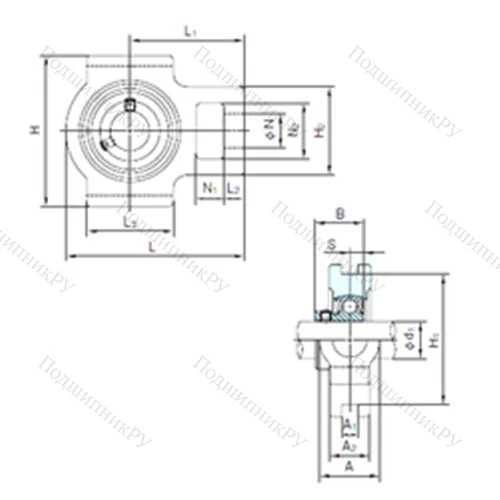 Подшипниковый узел шариковый радиальный BT 206