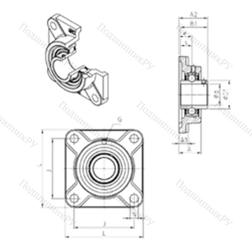 Подшипниковый узел шариковый радиальный UCF 305