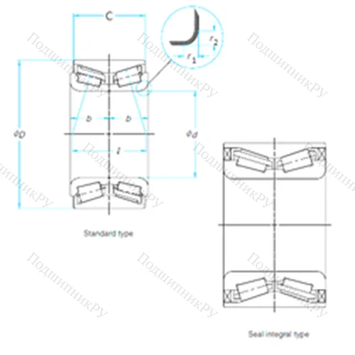 Подшипник роликовый упорно-радиальный RW 403