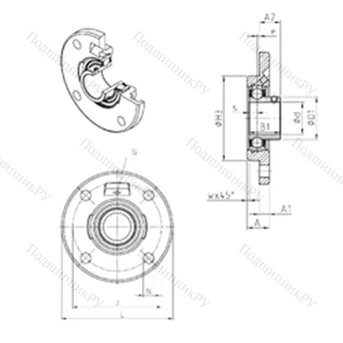 Подшипниковый узел шариковый радиальный USFCE 201