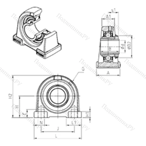 Подшипниковый узел шариковый радиальный