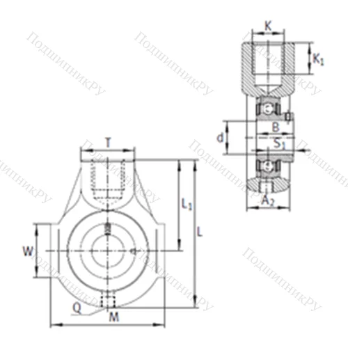 Подшипниковый узел шариковый радиальный