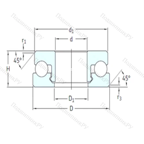 Подшипник шариковый упорный 51200V/HR 11T 1 от производителя  SKF