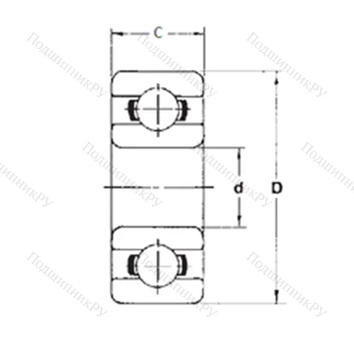 Подшипник шариковый радиальный 77R 6