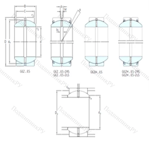 Подшипник скольжения сферический GEZ 106ES-2RS