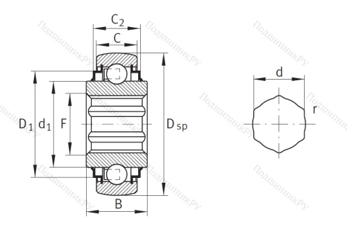 Корпусный подшипник SK 014 205 KRR B в Ставрополе