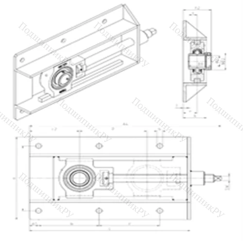 Подшипниковый узел шариковый радиальный EXT 203+WB
