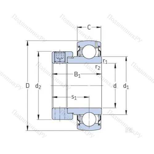 Корпусный подшипник YET 205-100 в Ставрополе
