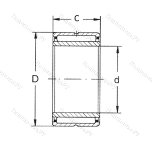 Подшипник игольчатый радиальный NKI 60/25