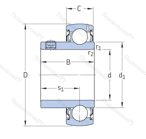 Корпусный подшипник YAT 206 в Ставрополе