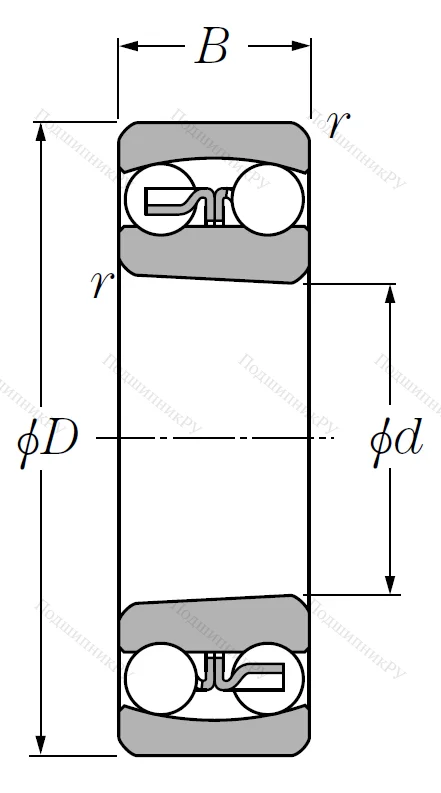 Двухрядный шариковый подшипник
