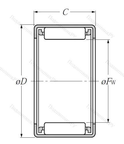 Игольчатый подшипник HK 1012 от производителя  NTN