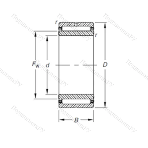 Подшипник игольчатый радиальный NKJ 9/16