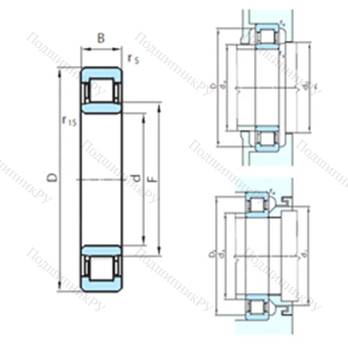 Подшипник роликовый радиальный NU 1056