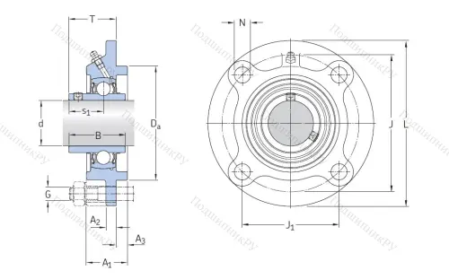 Подшипниковый узел FYC 35 TF