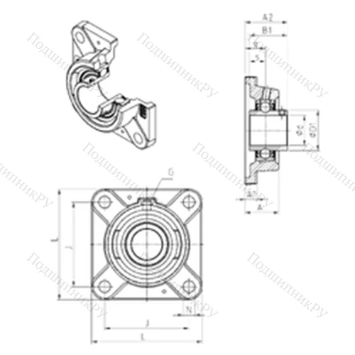 Подшипниковый узел шариковый радиальный UCFE 202