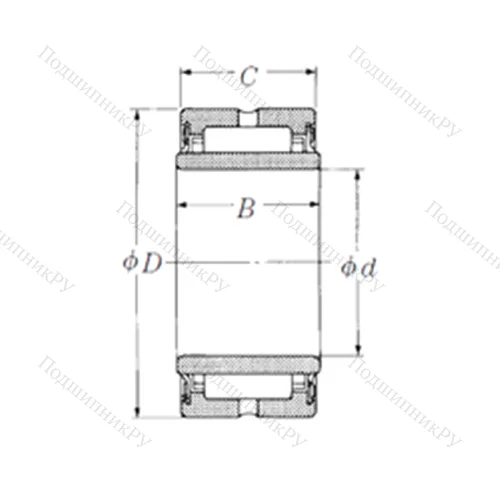 Подшипник игольчатый радиальный NA 49/22TT