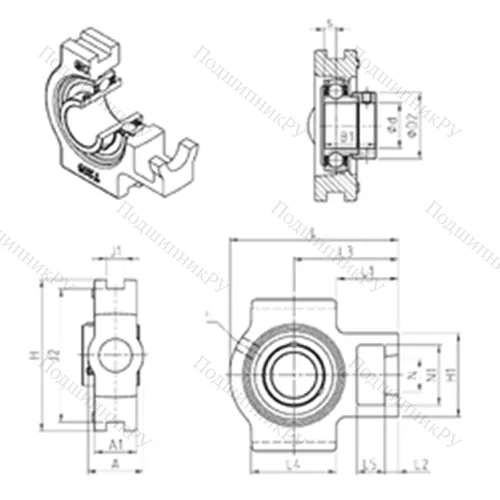 Подшипниковый узел шариковый радиальный EST 201