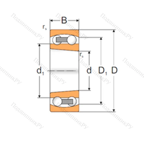Подшипник шариковый радиальный самоцентрирующийся 1209EKP