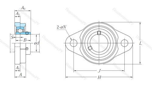 Подшипниковый узел UFL 005 JE 1