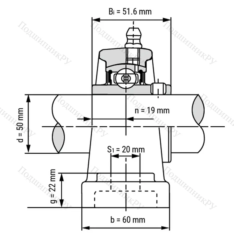 Подшипниковый узел SSUCP 210 - Вал: 50 мм