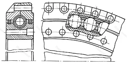Модификация подшипника 3687/1860 размер 1860x2050x98 ГПЗ-1