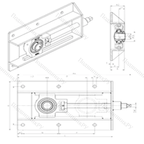Подшипниковый узел шариковый радиальный UKT 205H+WB