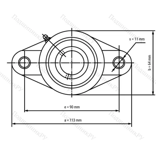 Подшипниковый узел SSUCFLPL 201-B - Вал: 12 мм