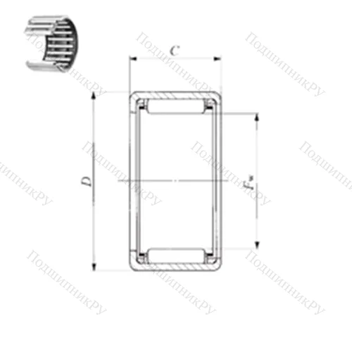 Подшипник игольчатый радиальный TA 3825 Z