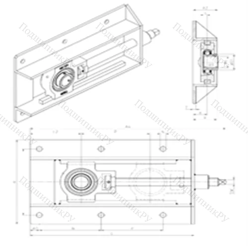 Подшипниковый узел шариковый радиальный UST 209+WB