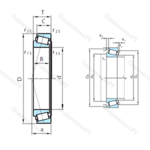 Подшипник роликовый радиально-упорный  612-336
